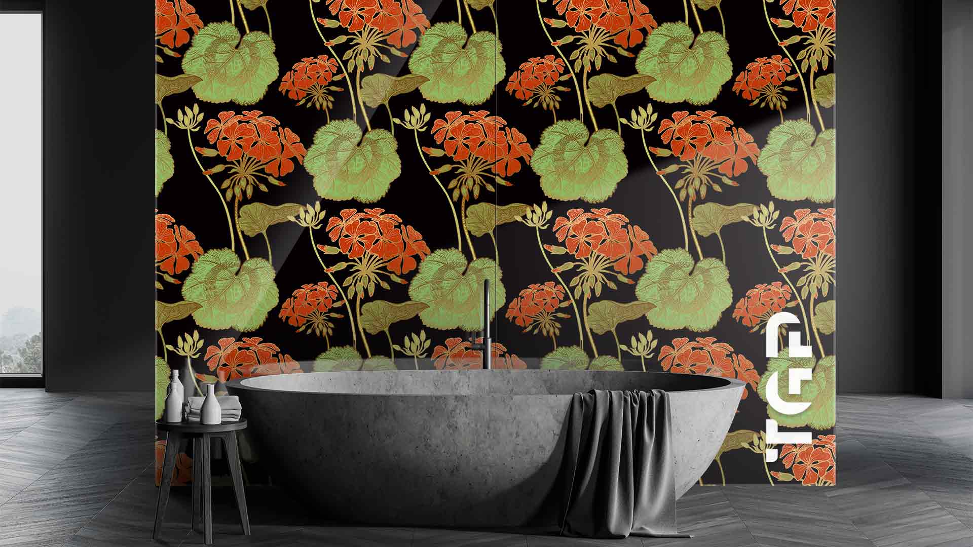 PRM005 Printed glass shower splashback PRM005 Printed glass shower splashback