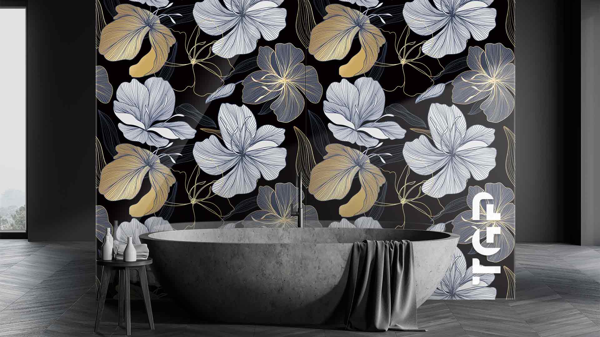 PRM012 Printed glass shower splashback PRM012 Printed glass shower splashback