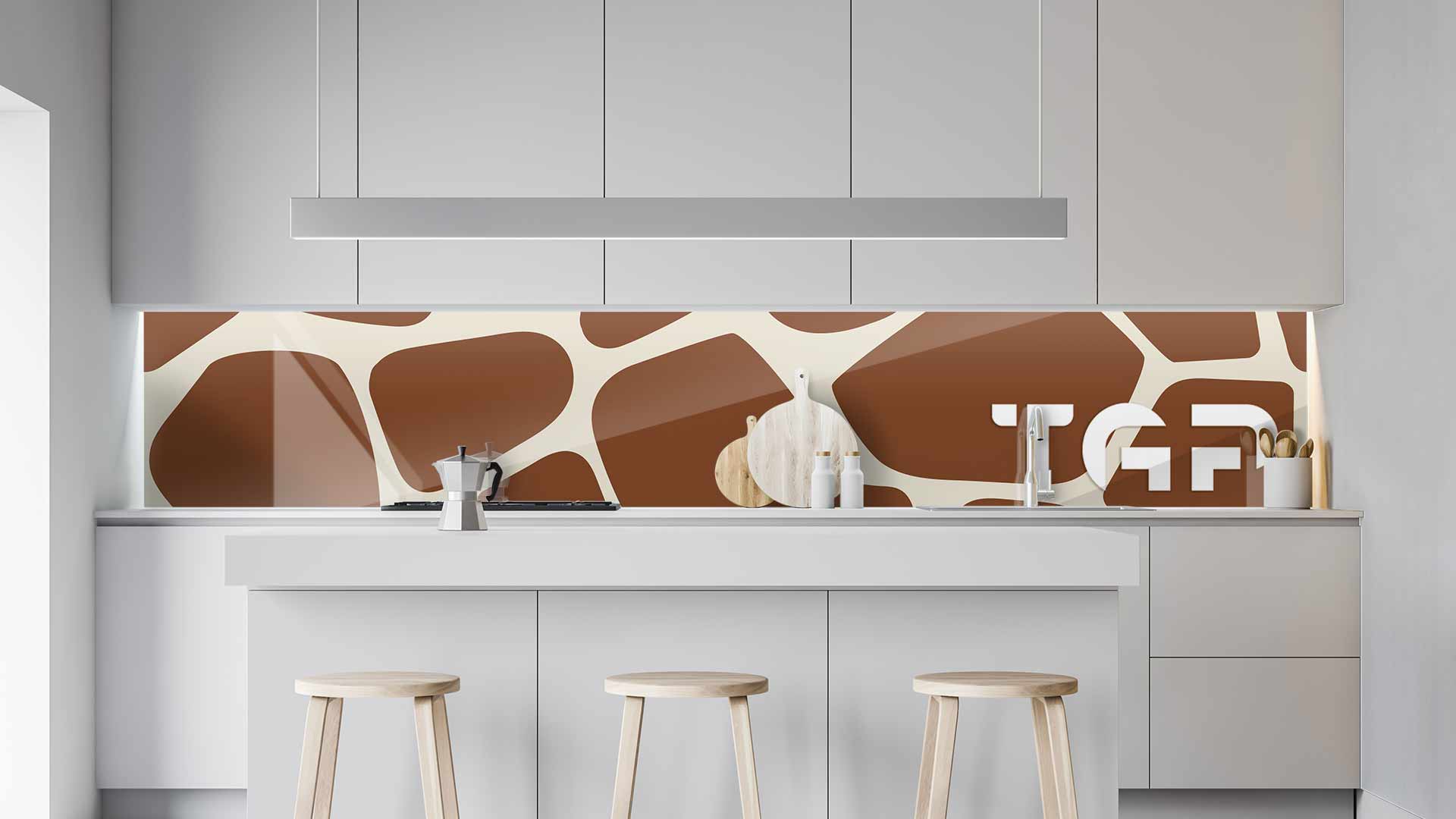 SFR002 kitchen printed glass countertop