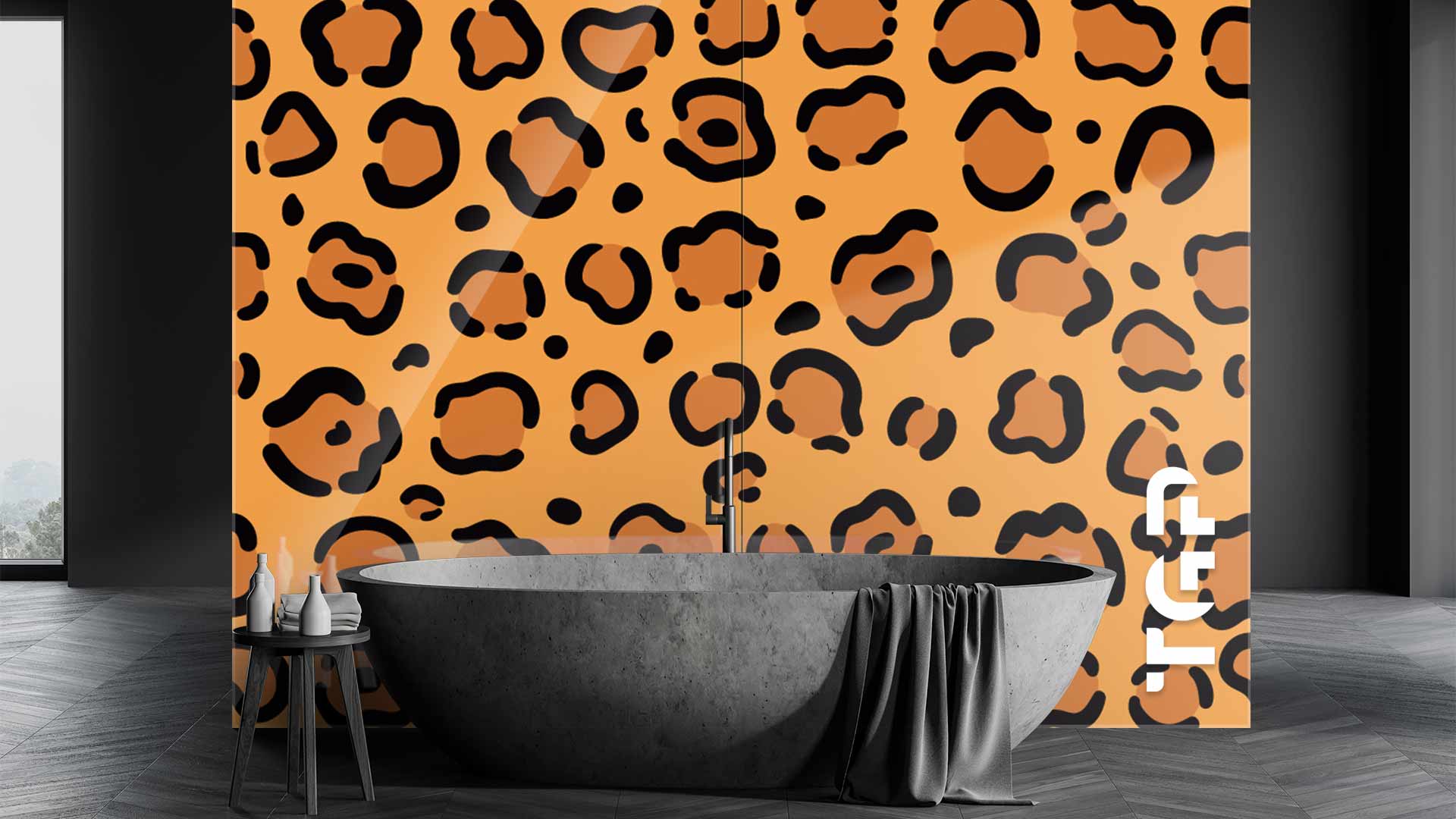 SFR004 Printed glass shower splashback