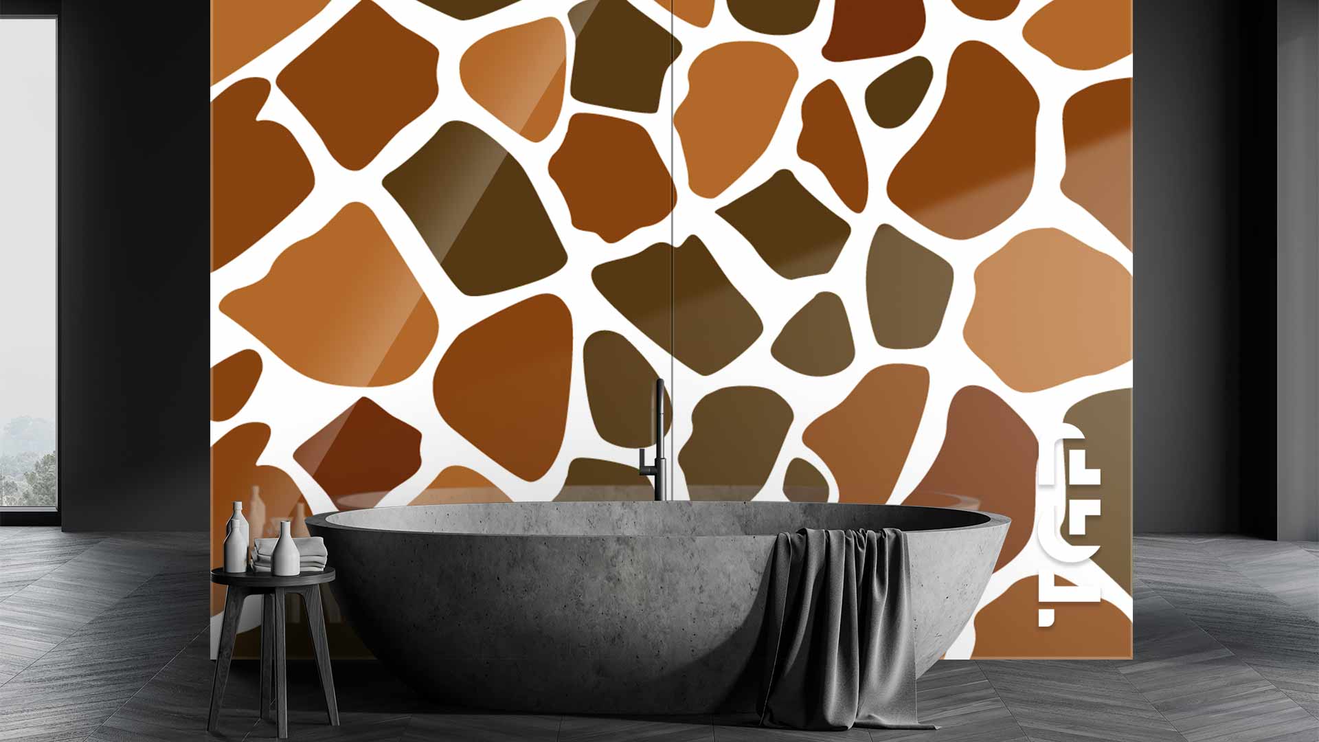 SFR005 Printed glass shower splashback