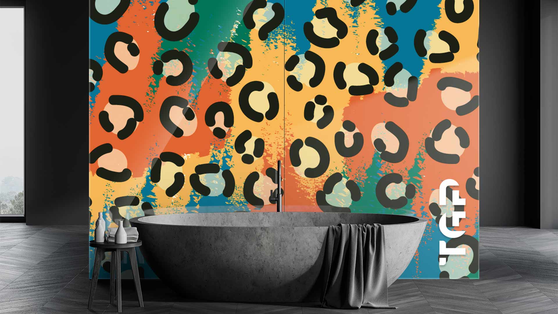 SFR007 Printed glass shower splashback