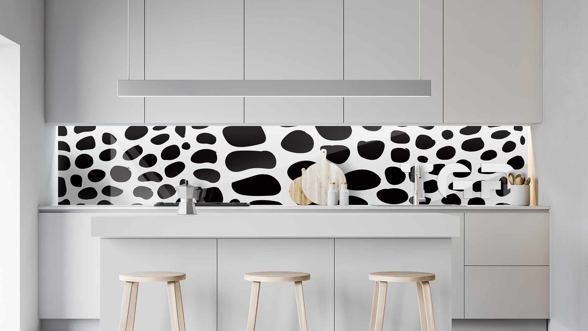 SFR012 kitchen printed glass countertop