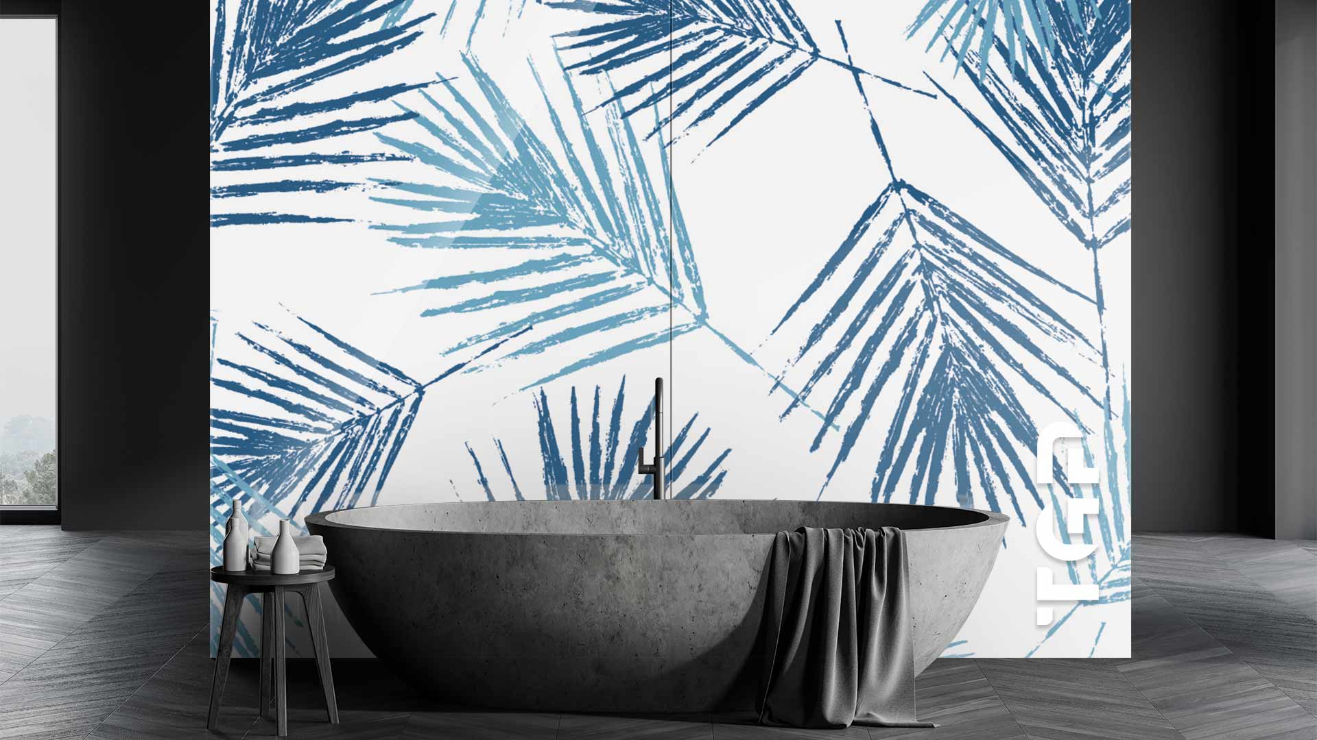 WLP004 Printed glass shower splashback