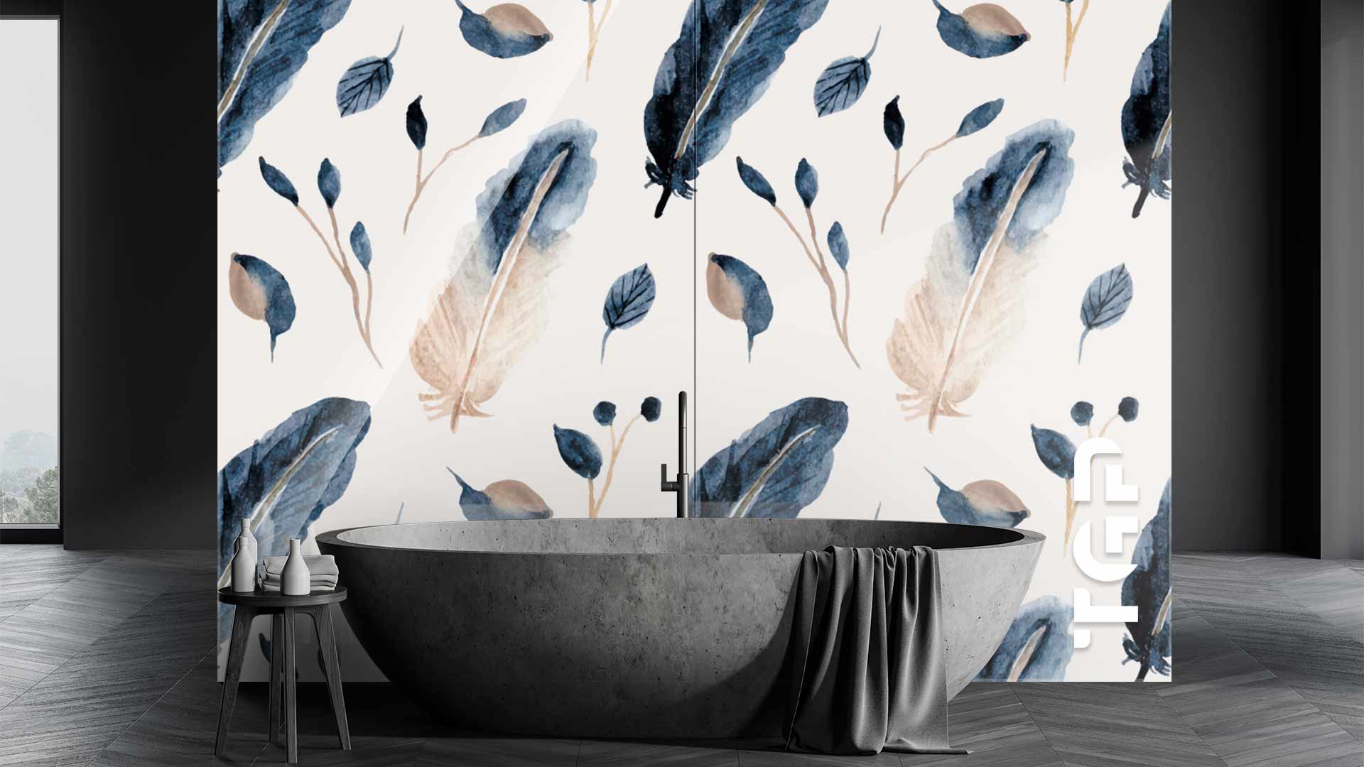 WLP016 Printed glass shower splashback